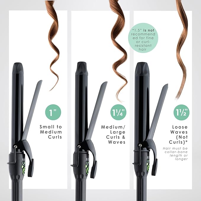 MINT REVAMP X-Long Curling Iron – 1.25 Inch | Updated Design with Faster Heat Optimized Clamp Tension &amp Improved Comfort