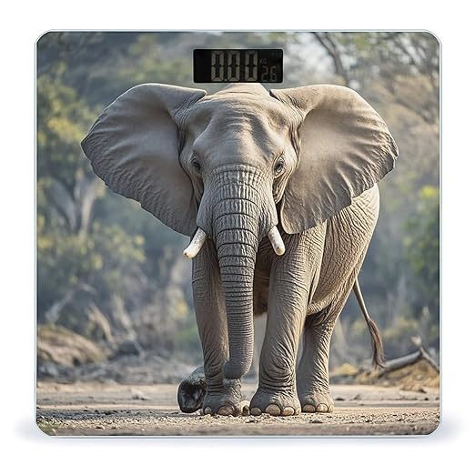 Elephant Scale for Body Weight Highly Accurate Digital Bathroom Body Scale Digital Bathroom Scales for People Anti-Slip Large LCD Display Smart Scales