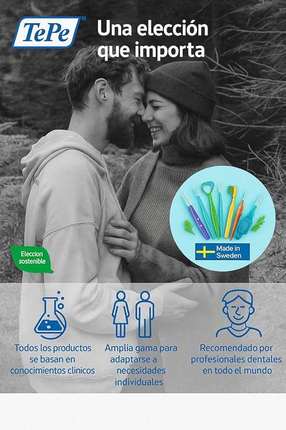 TePe Interdental Brush Original Soft Dental Brush for Teeth Cleaning Pack of 20 0.7 mm Medium Gaps Yellow Size 4