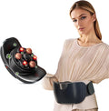 Automatic Abdominal Massager Bianstone Belly Rubbing Instrument Dual-use for Waist and Abdomen Positive and Negative Massage Flatulence Relief Promote Intestinal Peristalsis (deep Blue)