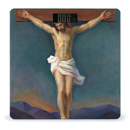 Jesus Christ On The Cross Smart Square Scale with Digital Display for Bathroom Scale