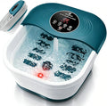 Foot Spa Bath Massager with Heat Bubble Jets Red Light &amp Timer Pedicure Foot Spa with 95-118℉ Temperature Control 8 Shiatsu Rollers Pumice Stone Gift for WomenMenDad