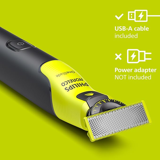 Philips Norelco OneBlade 360 with Connectivity Hybrid Face + Body Electric Beard Trimmer Shaver and Body Groomer Kit with 360 Blade Tech 1x360 Blade 5-in-1 Comb Travel Case Model QP4631/90