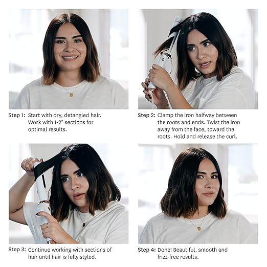 T3 Curl ID 1.25 Digital Ceramic Curling Iron with Smart Touch Interface &amp Interactive HeatID Technology for Automatic Heat Setting Personalization - Shiny Smooth Curls that Last