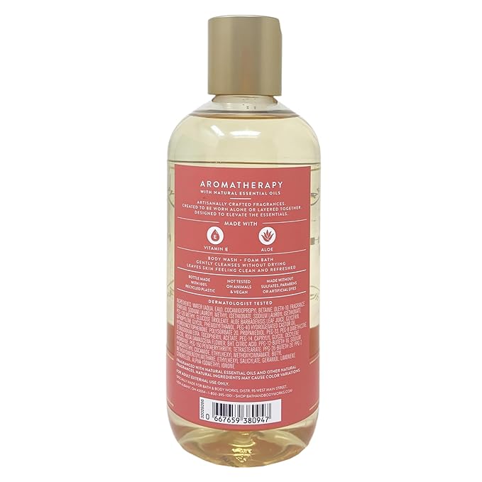 Bath &amp Body Works Aromatherapy Heirloom Rose - Body Wash + Foam Bath - Mosturizing Body Lotion and Essential Oil Perfume Mist - with a Creamy Rose Bar Soap