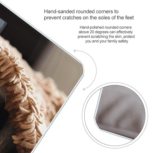 Cat Under Blanket Scale for Body Weight Safe Rounded Corners Tempered Glass Digital Bathroom Scale LED Display 400lb Capacity Weight Scales with High Precision Sensors