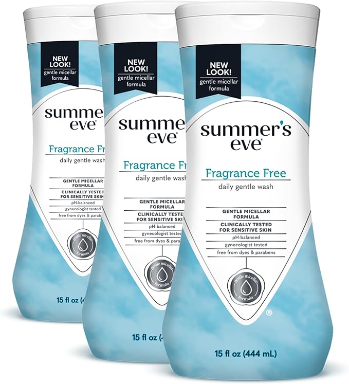 Summer's Eve Fragrance Free Gentle Daily Feminine Body Wash 3 Pack Ultra Daily Feminine Spray 2 oz 3 Pack