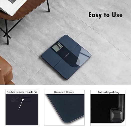 NUTRI FIT Scale for Body Weight 550lb Digital Bathroom Scales for People Extra Large LCD Display &amp Large Clear Numbers High Upgraded Quality for The Elderly Safe Home Use