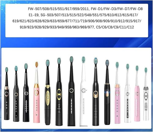 10Pcs Electric Toothbrush Replacement Heads Compatible for SEAGO/Fairywill SG/FW 910/507/958/515/949/575/551(10pcs White)