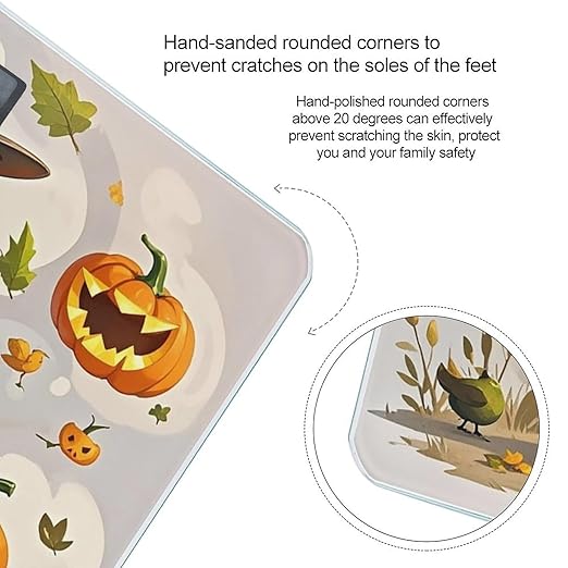 Pumpkin Cart Bathroom Scale Digital Weight Scale Precision 400 Lbs Weighing Scales Large with LCD Backlight Display BMI Measures