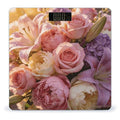 Aesthetic Flowers Weight ScaleClear LED Display Bathroom Digital Weighing ScaleTempered Glass Digital Bathroom Scale for Body Weight Capacity Up to 400 Lbs