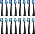 Electric Toothbrush Replacement Heads Compatible for SG910/507/958/515/949/575/55116pcs(16pcs Black)