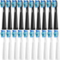 4 Pcs Electric Toothbrush Heads Compatible with Fairywill D7/D8/FW507/FW508/FW551/917/959/SG-E9(10White 10Black)