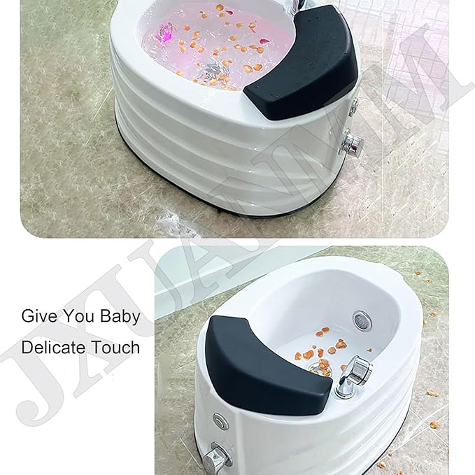 Portable Foot Spa Bathtub Acrylic Foot Bath Deep Foot Bath Spa with Massage can Automatically Drain and Adjust Hot and Cold Water Home Foot Spa Pedicure Bowl Foot Detox Bucket Tub for Treatme D