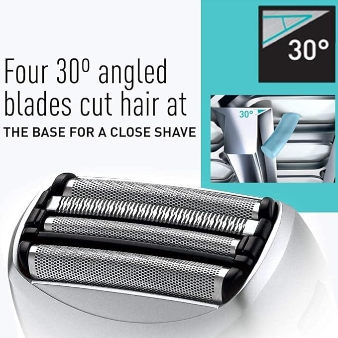 Electric Razor for Men Electric ShaverRechargeable Cordless Wet &amp Dry Foil ShaverProfessional 4 Blade Shaver