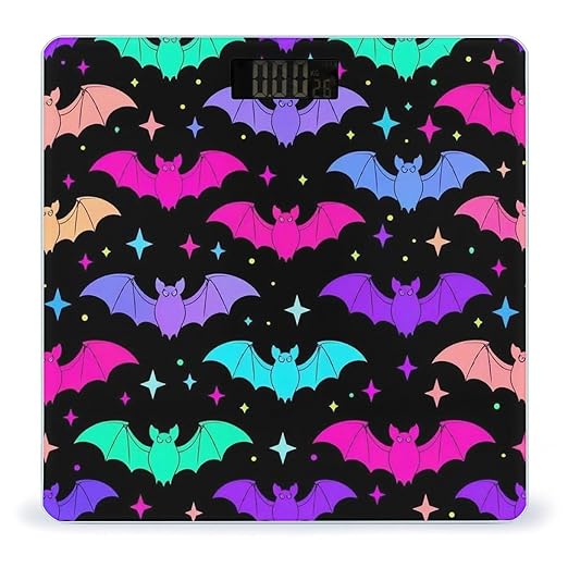 Automatic Switch Digital Bathroom Weighing Scale Smart Scale for Body Weight Halloween Cool Bats