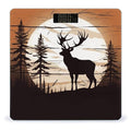 Wild Elk Silhouette Bathroom Scale Weight Scale for Body WeightHighly Accurate Digital Weighing Machine Clear LED Display Digital Bathroom Body Scale 400lb/182kg