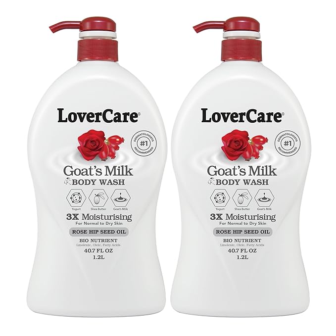Goat's Milk Body Wash Shower Cream 40.7oz/1200ml - Rose Hip Seed Oil