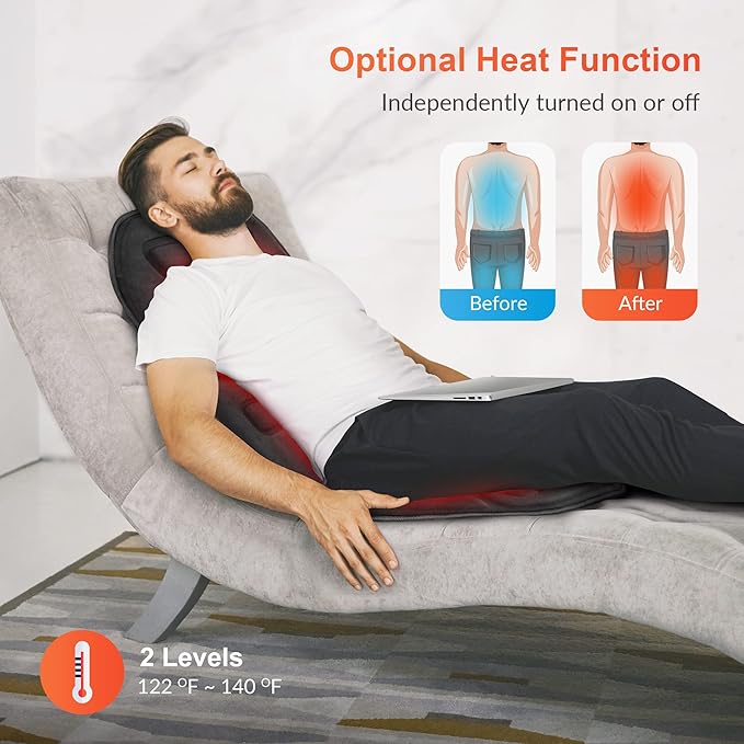 COMFIER Cordless Neck Massager &amp Massage Seat Cushion