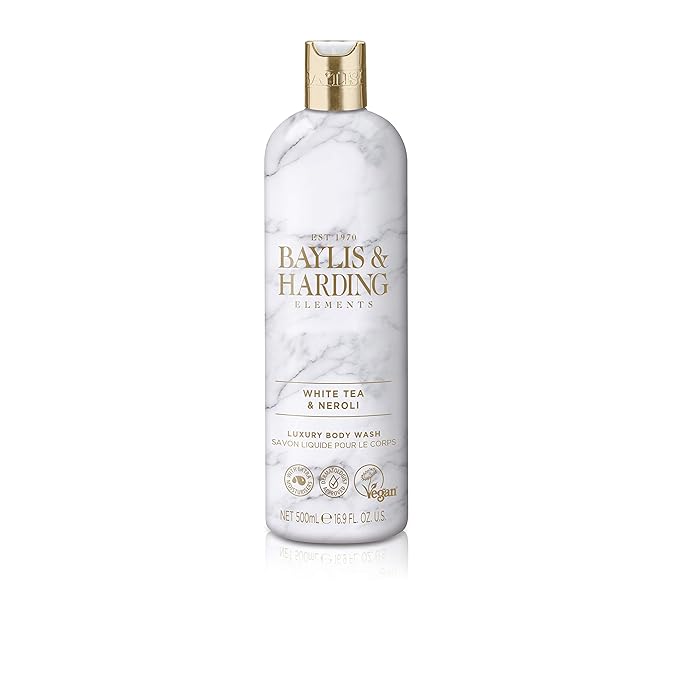 Baylis &amp Harding Liquid Body Wash Soap Elements White Tea &amp Neroli 16.9oz/500ml (4-Pack)