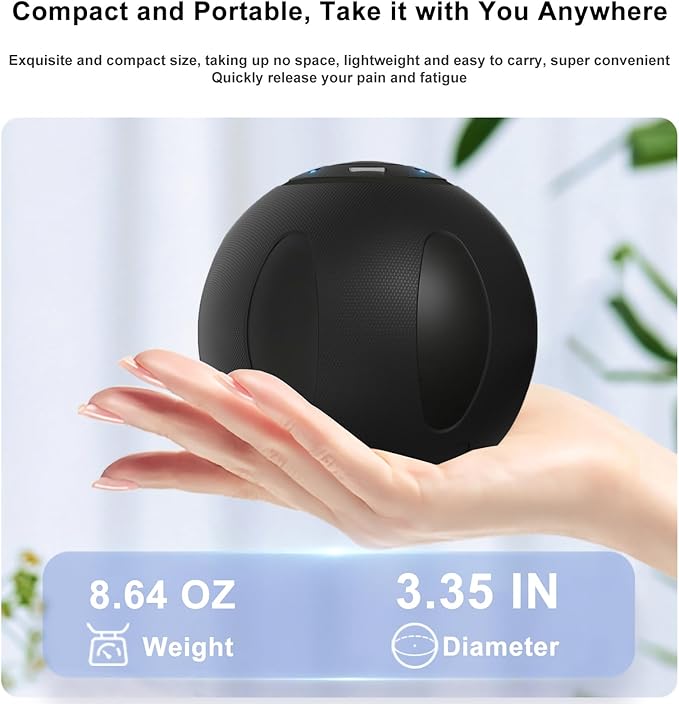 Vibrating Massage Ball with 5-Speed Mode for Muscle Recovery Myofascial Release - Deep Tissue Massage Ball for Trigger Point Massage - Mobility Ball Back &amp Hip Flexor Release Tool