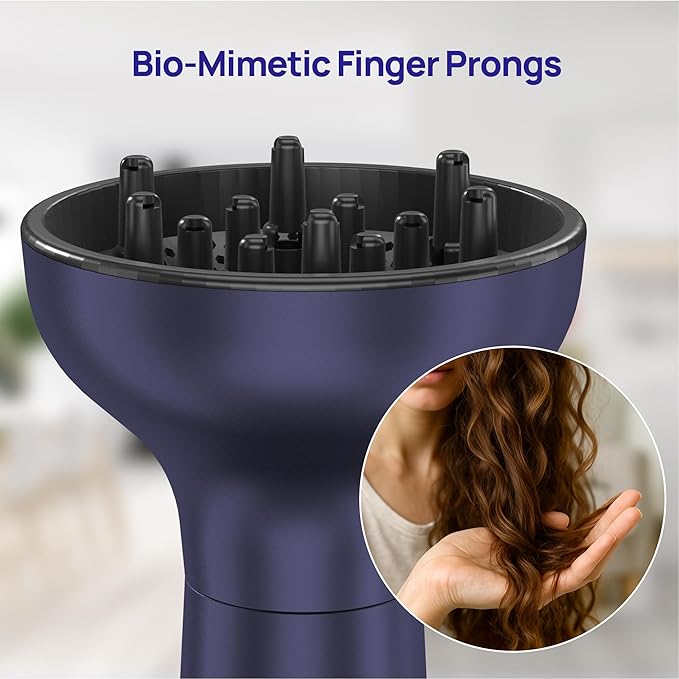 Diffuser Hair Dryer for Curly Hair Hair Dryer Curly Diffuser with Ionic &amp Ceramic Technology 800W Lightweight and Compact Frizz-Free Gift