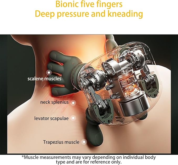 Neck MassagerBionic Heated MassagerShiatsu Neck and Back MassagerCervical Massage for Pain Relief Deep Tissue Massage Back Shoulder