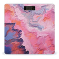 Light Peach Painting Smart Scale for Body Weight Accurate Bathroom Scale with LED Display Digital Weight Scales Weighing Machine High Precision Scales for Bath Home