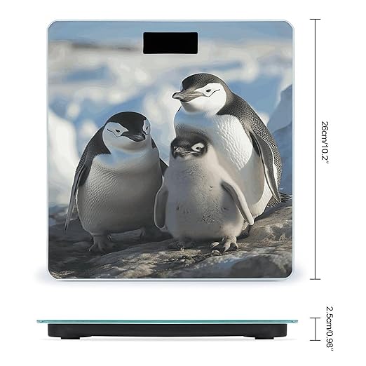 Penguin Family Bathroom Scale Ultra-Bright Liquid Crystal Screen Weight Scale Accurate Bathroom Body Scales for Body Weight Bathroom Pet Home Bedroom Gift-Giving