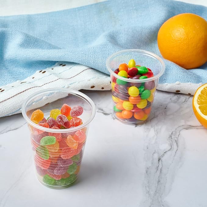 JOLLY CHEF 𝟔𝟎𝟎 𝐏𝐚𝐜𝐤 7 oz Clear Plastic Cups7 Ounce Disposable Cups for PicnicTravel HalloweenChristmas Party and Events