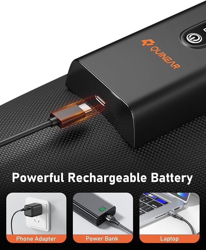 QUINEAR Rechargeable Calf Massager with Air Compression Leg Massager for Circulation and Pain Relief Portable Leg Massager with 6 Intensities &amp 3 Modes Fast Recovery for Swelling Relax for Gym