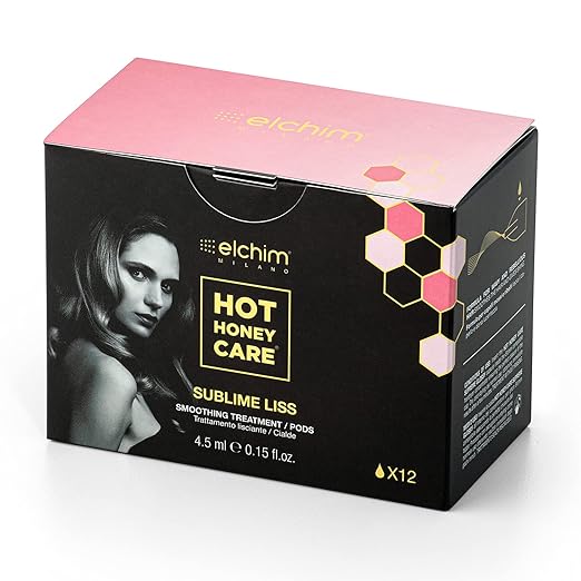 Elchim Hot Honey Care: Anti Frizz and Hair Gloss System for Dry/Damaged Hair Hair Serum and Blow Dry Starter Kit Hair Dryer Concentrator Compatible with Elchim Compact Hair Dryers