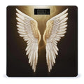 Angel Wing Scale for Body Weight Safe Rounded Corners Tempered Glass Digital Bathroom Scale LED Display 400lb Capacity Weight Scales with High Precision Sensors