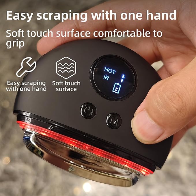 NHO Electric Fascia Knife Heating and Vibration Muscle Scraper Tool Fascia Blaster Fascia Tool Massage Tools for Deep Tissue IASTM Trigger Point Massage Tool Gua Sha Myofascial Release Tool