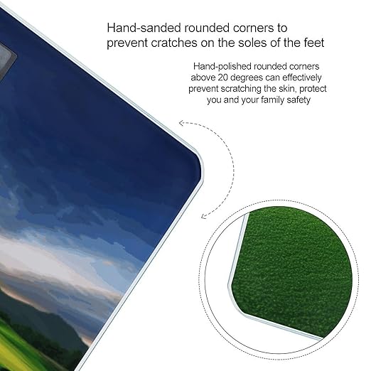 Golf Course Weight ScaleClear LED Display Bathroom Digital Weighing ScaleTempered Glass Digital Bathroom Scale for Body Weight Capacity Up to 400 Lbs