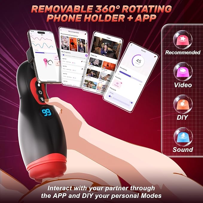 Upgraded Male Masterburbatar Hands Free Cooling &amp Heating 7X Sucking &amp Rotating &amp Licking Male Mastusbafor Blowjobob Machine for Man Automatic Tight Sleeve Hoodies PEY101211