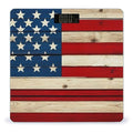Men's Smart Scale for Body Weight Digital Bathroom Weighing Scale Automatic Switch Energy Saving Scale Vintage Wooden American Flag