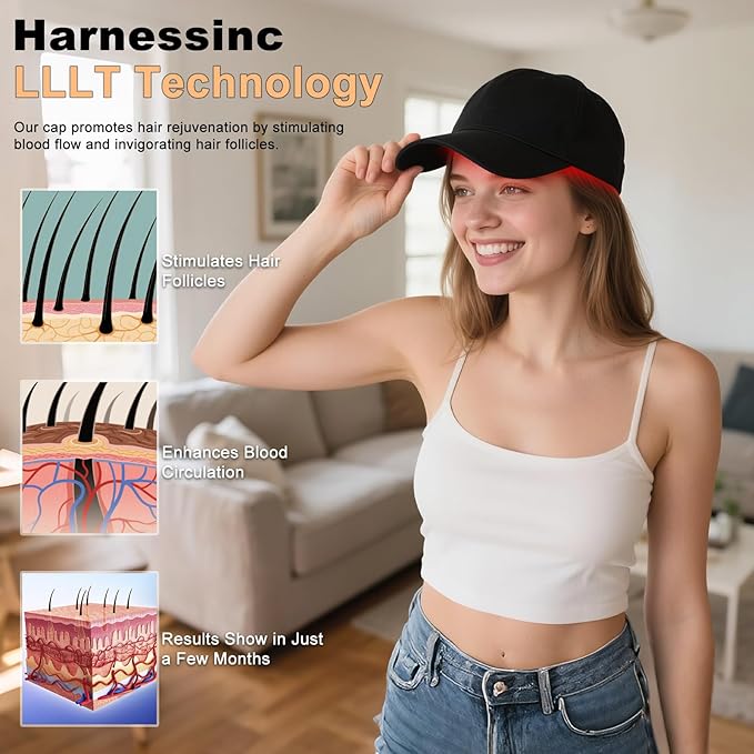 Red Light Therapy for Hair Growthred Light Therapy Capred light hat.Black