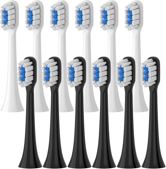 Replacement Brush HeadsCompatible for XiaomiMijia T301 T302 T501 /501CSonic Electric Toothbrush Head(T301-302-WH6BK6)