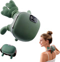 Real Touch Therapy Neck Massager USB-Powered Shiatsu Finger-Style Massager with Heating One Touch Point Deep Tissue Relief Ergonomic Fabric Finish for Home &amp Office Portable Mechanical Control