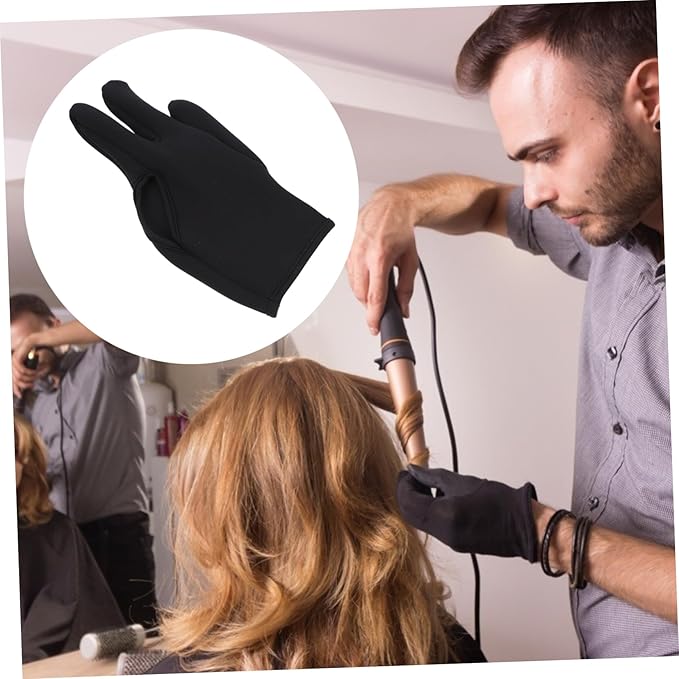 4pcs Heat Resistant Mitts Utility Gloves for Men Women Heat Hair Styling Curling Iron Mitts Finger Protectors for Hair Salon Home Use