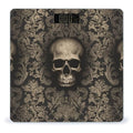 Gothic Wallpaper Skull Bathroom Scale for Body Weight Bathroom Weighing Scale with Backlit LCD Display Highly Accurate Measures Weight Up to 180kg