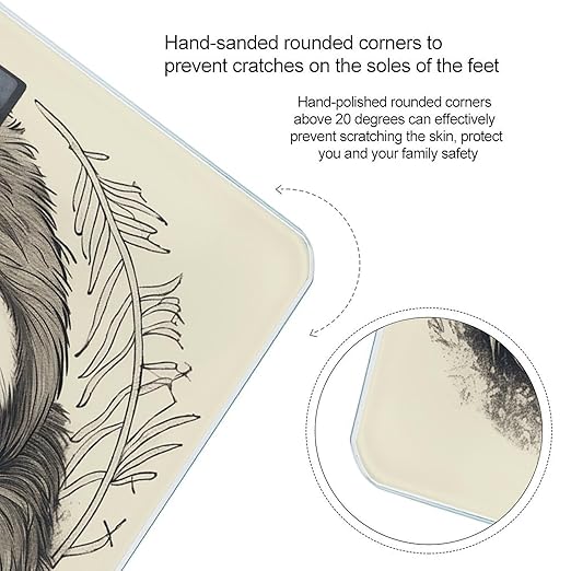 Sloth My Spirit Animal Scale for Body Weight High Precision Digital Weight Scales with LCD Display Anti-Slip Sturdy Slim Tempered Glass Bathroom Scale for Home Use