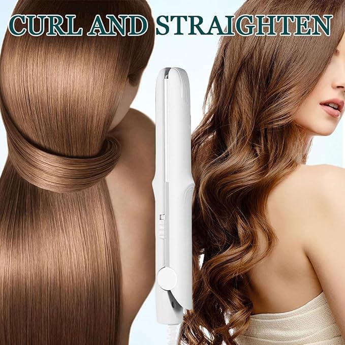 Hair Straightener2025 New 2-in-1 Curling Wand &amp Flat Iron Hair Straightener and CurlerProfessional Ceramic Dual Voltage Flat Iron Mini Hair Straightener for Gift Home Salon Travel