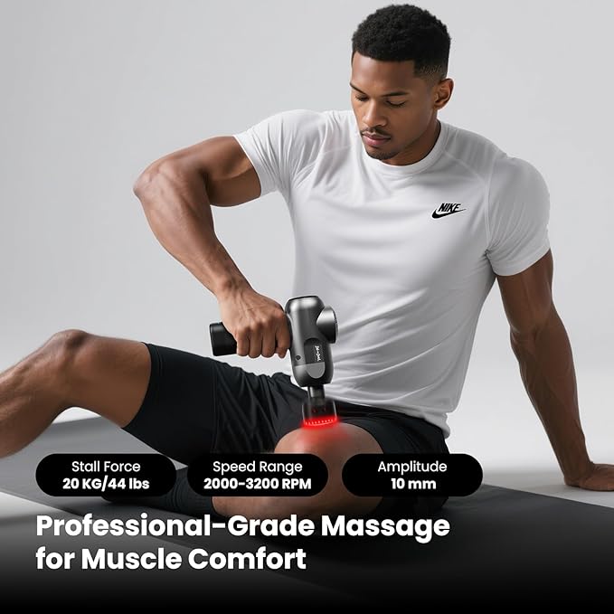 BOB AND BRAD C2 Ultra Massage Gun with Heat Red LED &amp Infrared FSA Eligible Deep Tissue Percussion Massager for Pain Relief Electric Muscle Recovery for Athletes HSA Approved