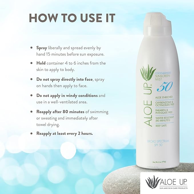 Aloe Up White Collection Sunscreen Spray SPF 50 White Collection Sunscreen Lotion SPF 30 After Sun Light Moisturizer and SPF 25 For the Face Daily Moisturizer Sunscreen - Suncare Bundle - 4 Items