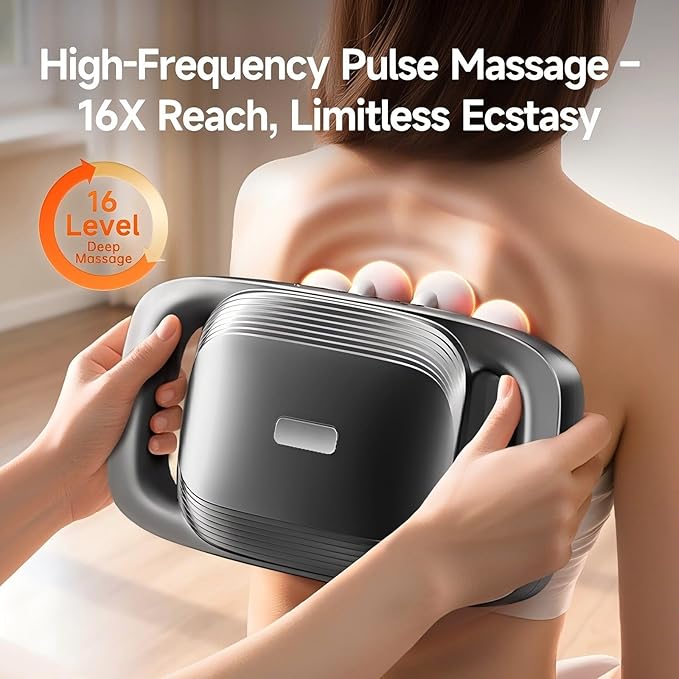 16 Head Massage Gun Deep Tissue - 2026 Upgrade Percussion Massager with 3 Modes &amp 30 IntensitiesQuiet Muscle Massage Gun for BackShoulders Legs Foot Body Muscle Pain Relief Ideal Gifts