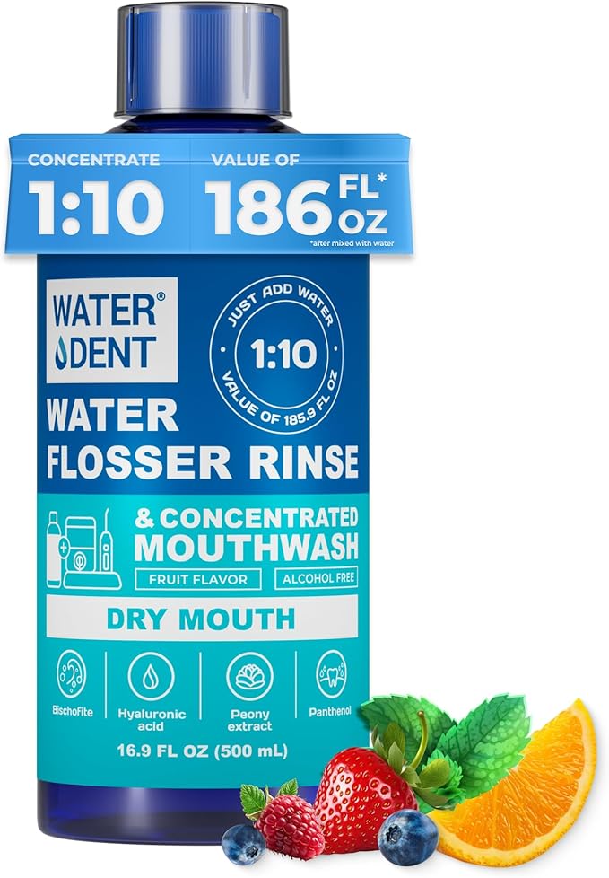 Whitening &amp Remineralization Teeth Strips and Concentrated Water flosser Rinse &amp Mouthwash Peroxide Free. Made in USA