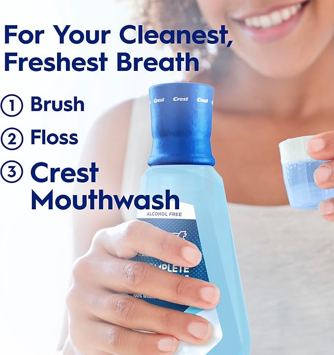 Crest Pro-Health Clean Mint Mouthwash CPC Antigingivitis/Antiplaque Mouthwash 500 mL (16.9 Fl Oz ) Pack of 4 Crest Mouthwash Gingivitis Treatment