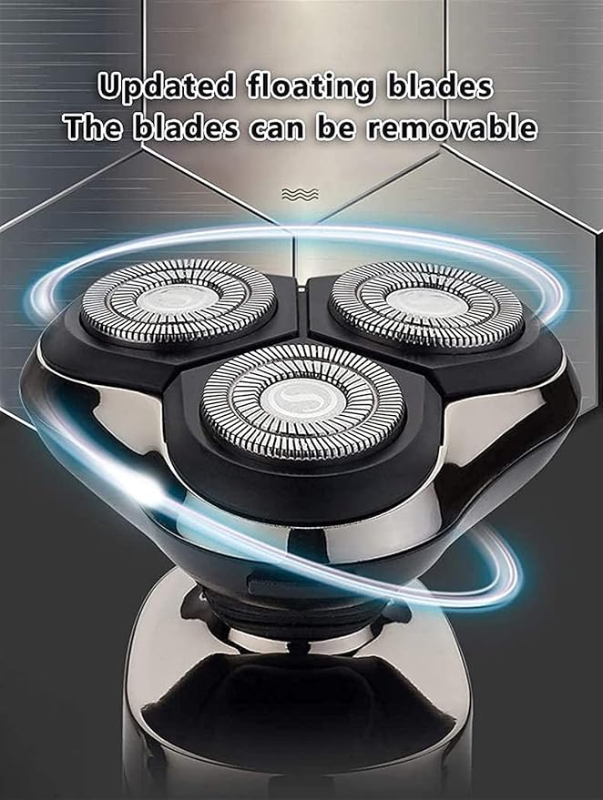 Electric Razor for Men 3D Rotary Design 4 in 1 Cordless Rechargeable Electric Shaver with Beard TrimmerWet &amp Dry Use